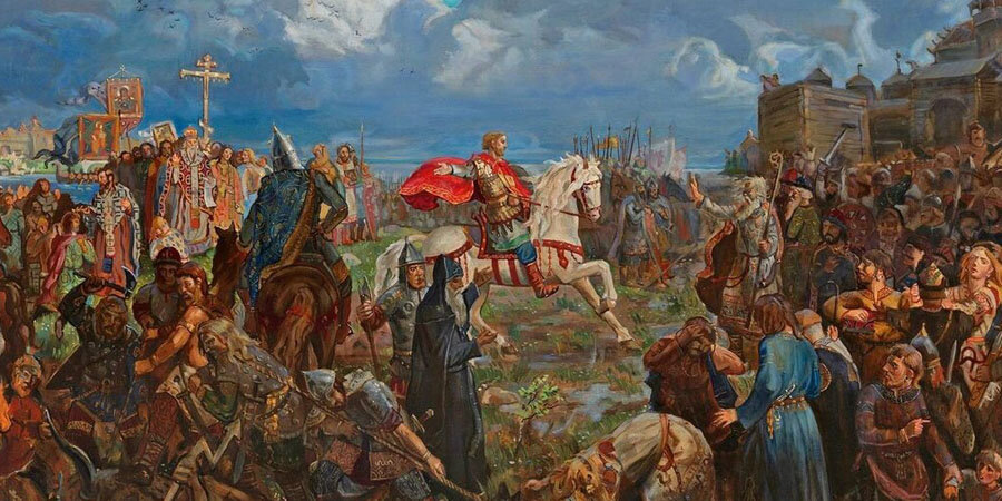 Князь Ярослав Святославич перед муромскими язычниками.