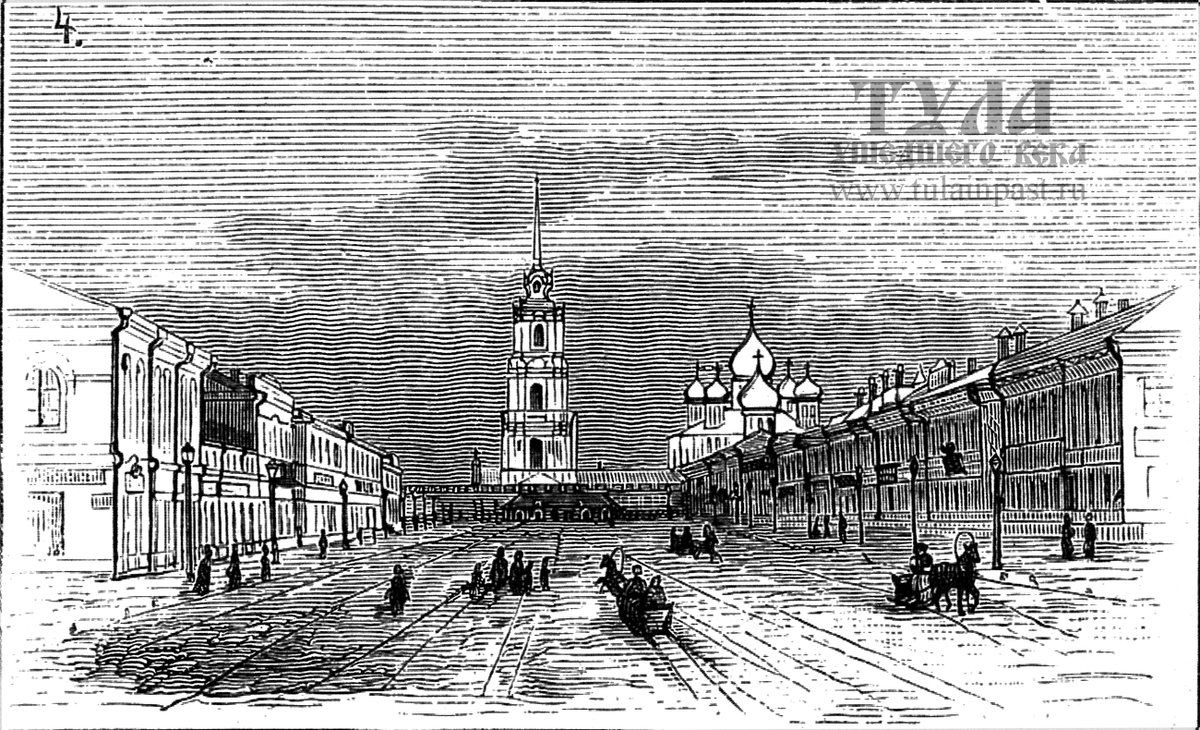 1879 год. Киевская улица. Гравюра С.Л. Шамота.