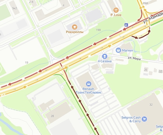 Кому понравится ехать хоть и один километр до города, но по какой-нибудь такой бордово-красной карте.