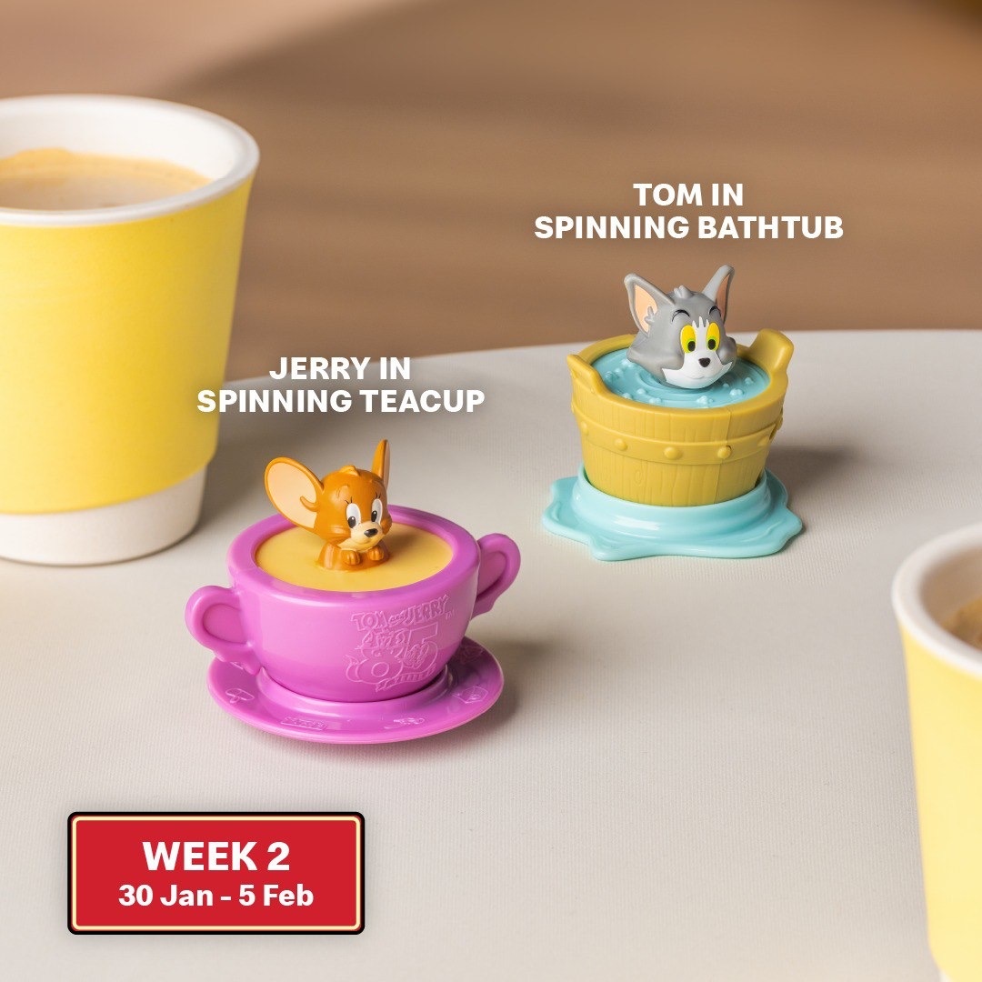 Сингапурский McDonald’s представляет коллекцию игрушек «Том и Джерри» в наборах Хэппи Мил  