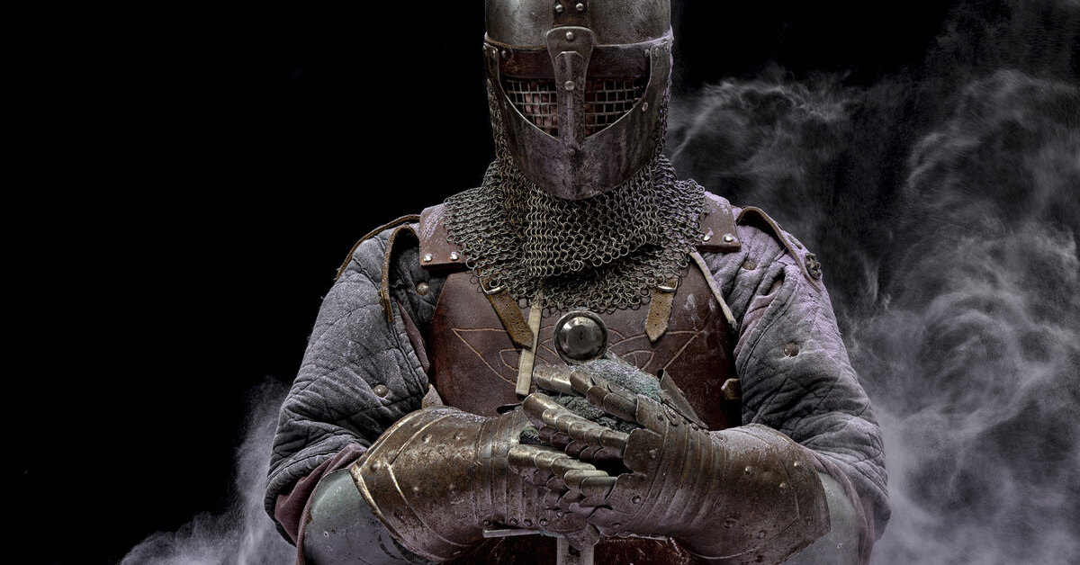 Рыцарь типовой средневековый, одна штука. Арт из сети.