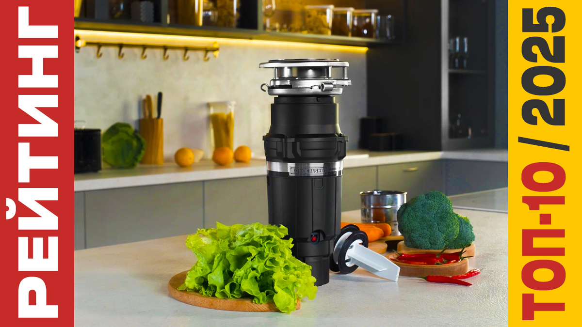 ТОП-10 Измельчителей пищевых отходов 2025 года: Рейтинг лучших моделей