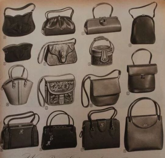 Эских старинных сумок из журналов мод. Фотография взята из свободных источников на просторах интернета