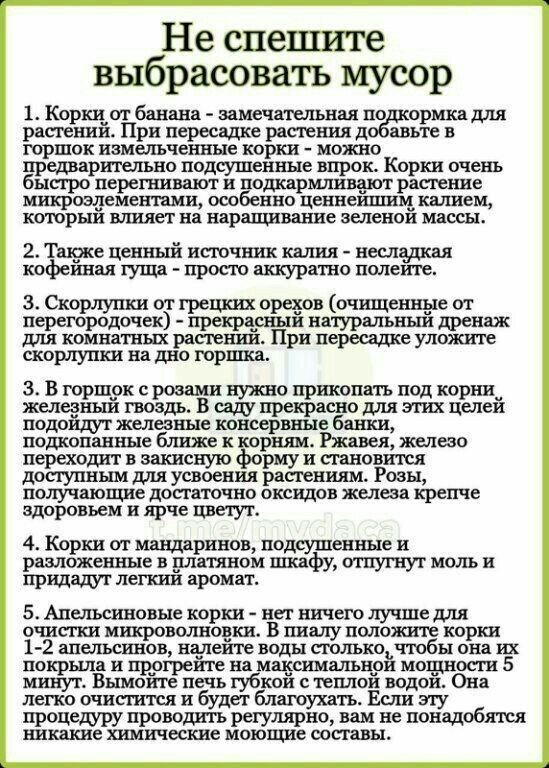 советы утилизации мусора                    