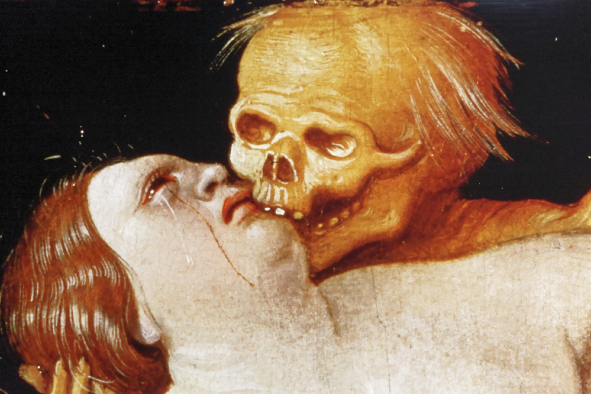 Ханс Бальдунг, прозванный Грин. Смерть и Дева (деталь). Ок. 1518-1520.