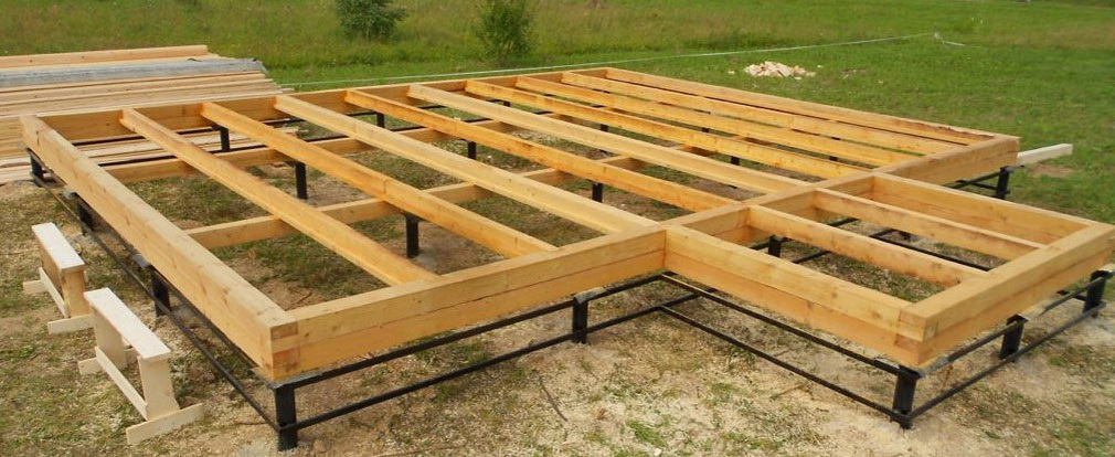 Обвязка на свайном фундаменте