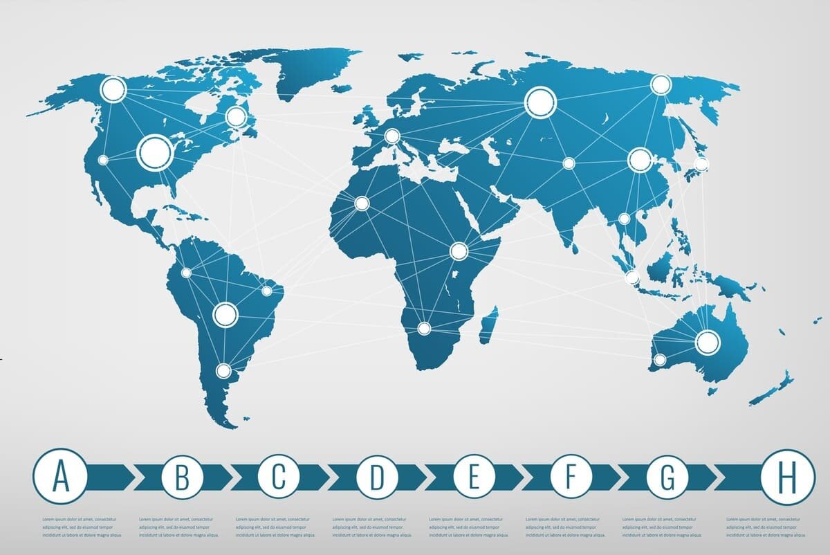 Основные международные транспортно-логистические ареалы и цепочки (начало 2020-х)