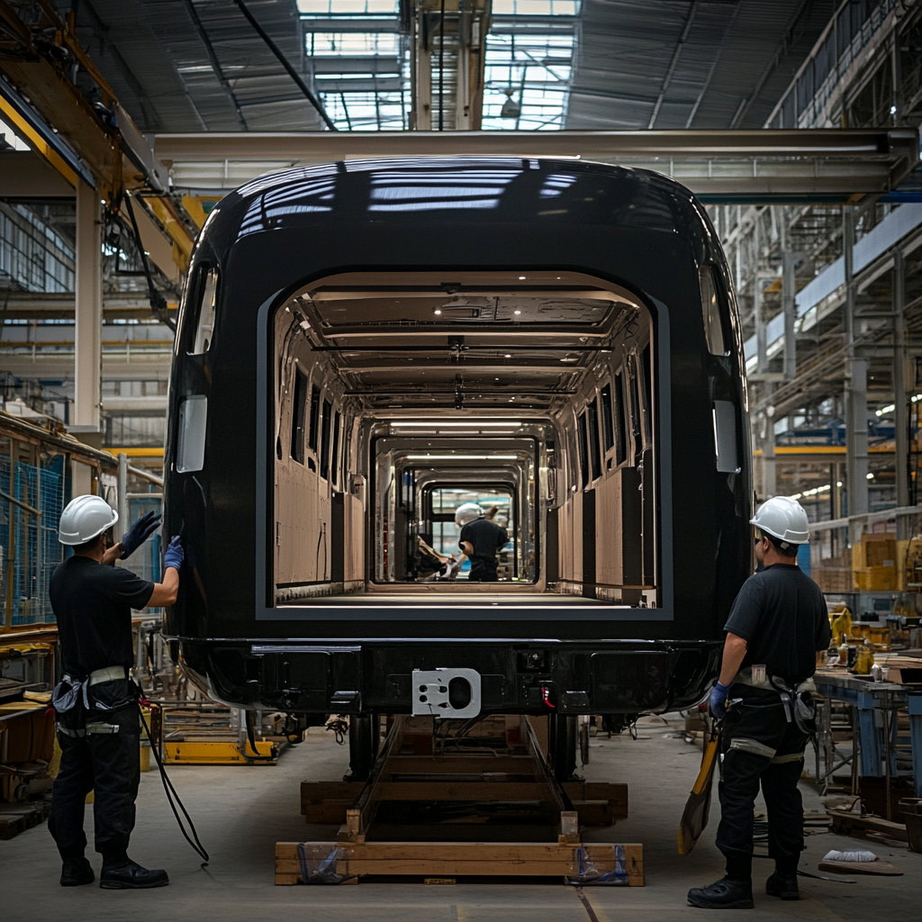 Рабочие копошатся возле вагона. Фото fb8.