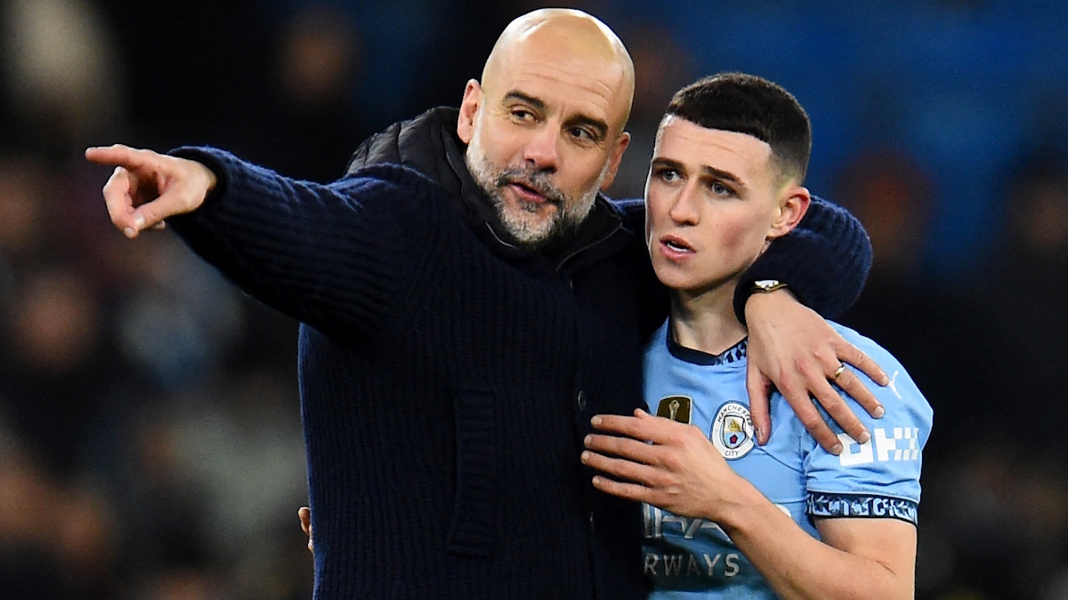 Хосеп Гвардиола и Фил Фоден. Фото: REUTERS