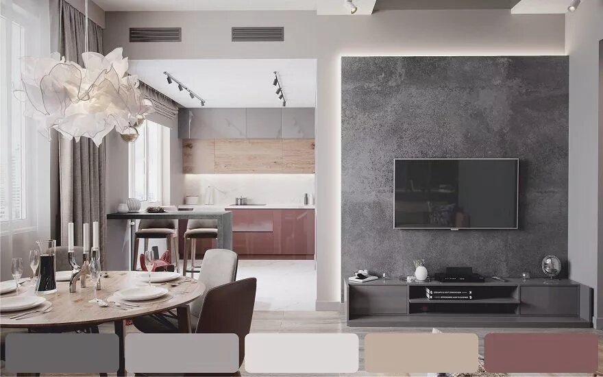 Палитра цветов в интерьере (фото: vobox.ru)