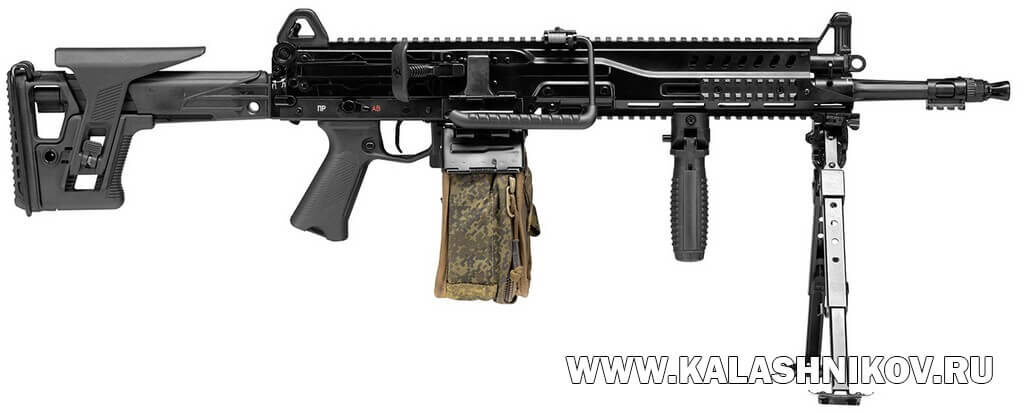 7,62-мм ручной пулемёт РПЛ-7 с ленточным питанием разработан в КТЦ концерна «Калашников» по ТТЗ МВД РФ