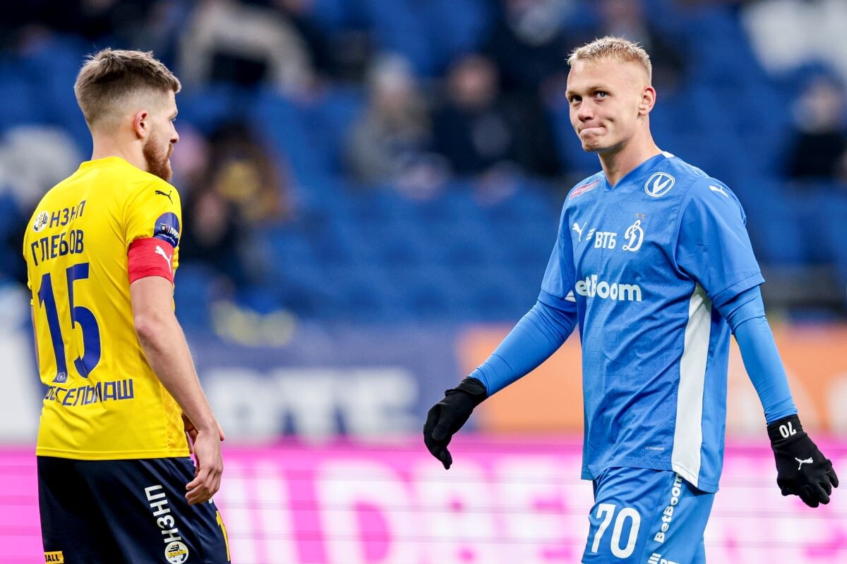 Данил Глебов в матче против "Динамо". Фото ФК Динамо 