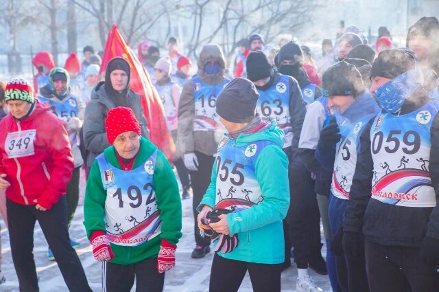    Забег в честь снятия блокады Ленинграда Фото: Телеграм-канал Социальный Хабаровск/ Оксана Хрипун