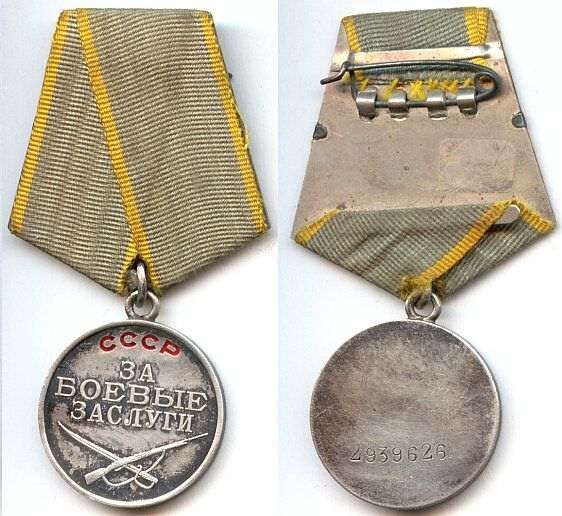    Медаль «За боевые заслуги». Источник: ru.wikipedia.org
