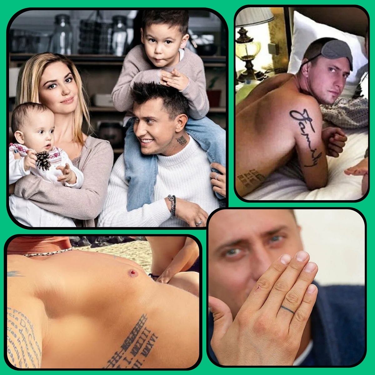 Тату-кольцо Прилучный свел, а вот дату рождения бывшей жены просто изящно зачеркнул)))