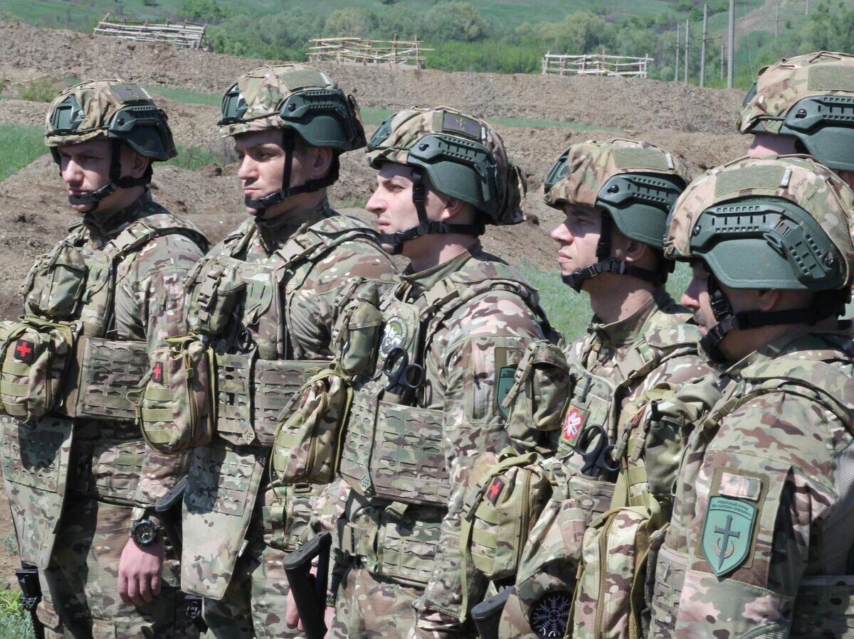 Бойцы на тренировке© Фото предоставлено бойцами добровольческого отряда имени Максима Кривоноса