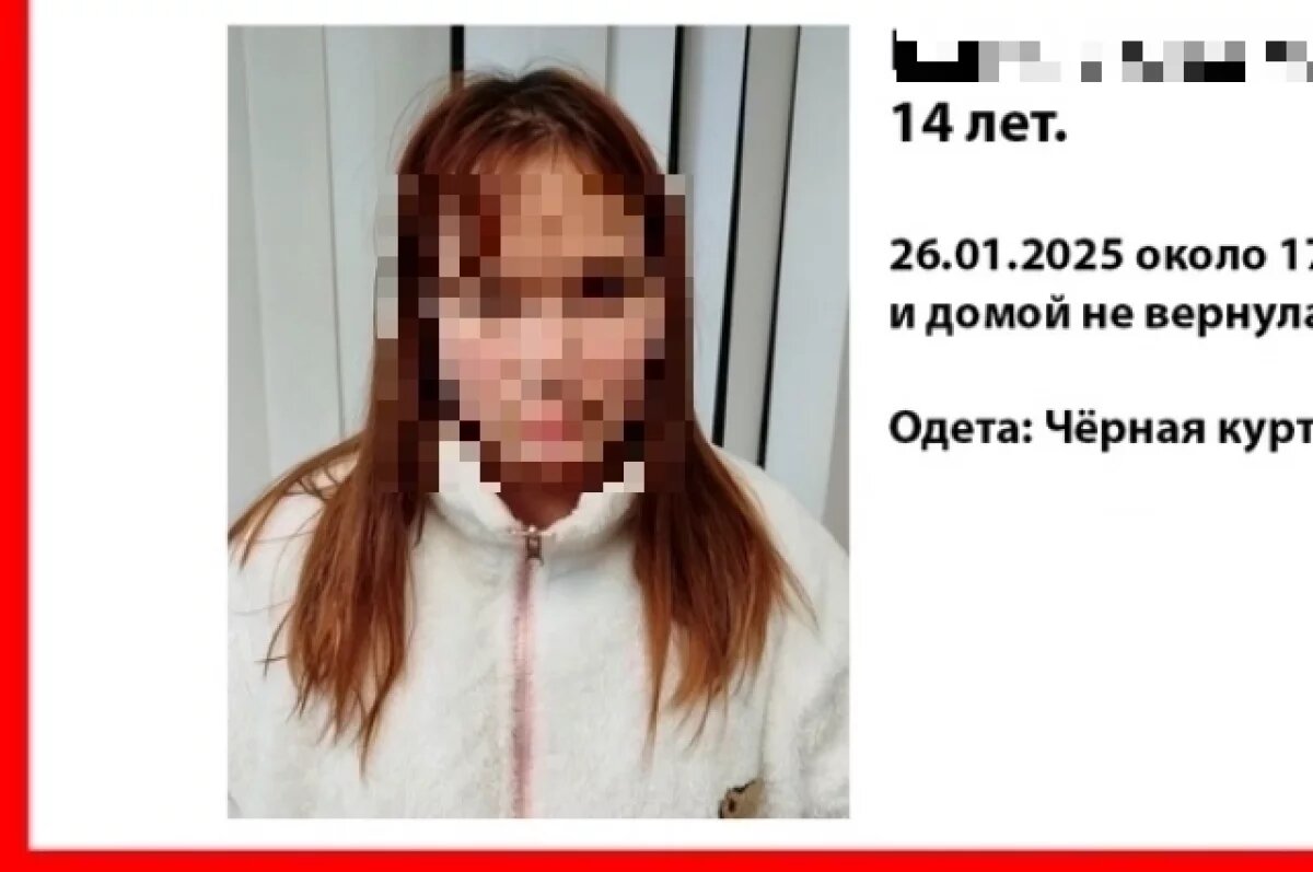    Поиск 14-летней школьницы, исчезнувшей в Ижевске 26 января, окончен