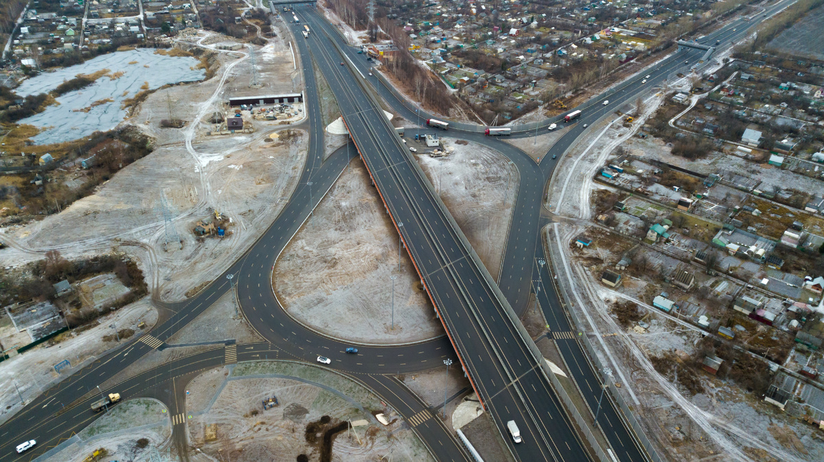 © Росавтодор / rosavtodor.gov.ru / CC BY 4.0 (Транспортная развязка на 189-м км трассы М-5 «Урал» в Рязани, 2018 г.)