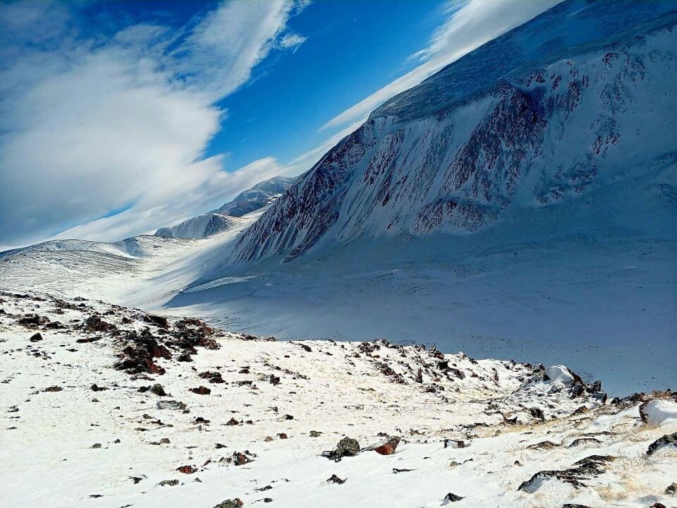    Хребет Сайлюгем в зимний период. Источник: Телеграм-канал Сайлюгемского нацпарка