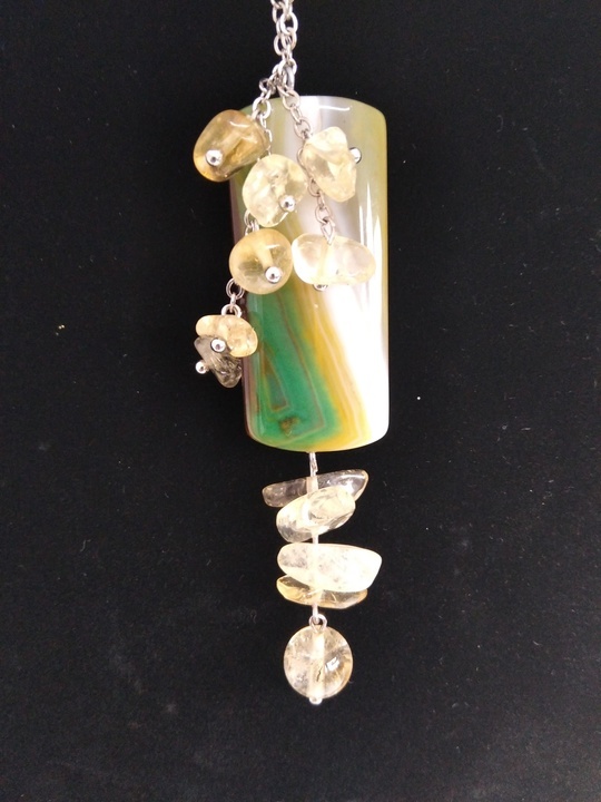 Кулон - Агат с центрином