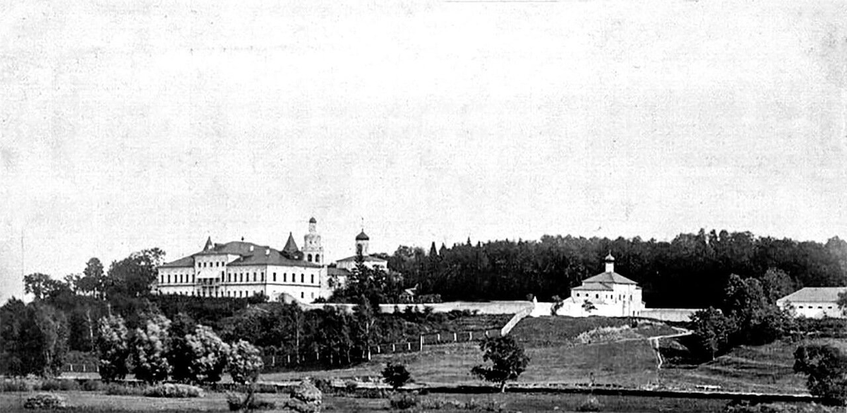 Казань. Бывший Воскресенский Ново-Иерусалимский монастырь. Вид на Архиерейский дом. 1860е годы.