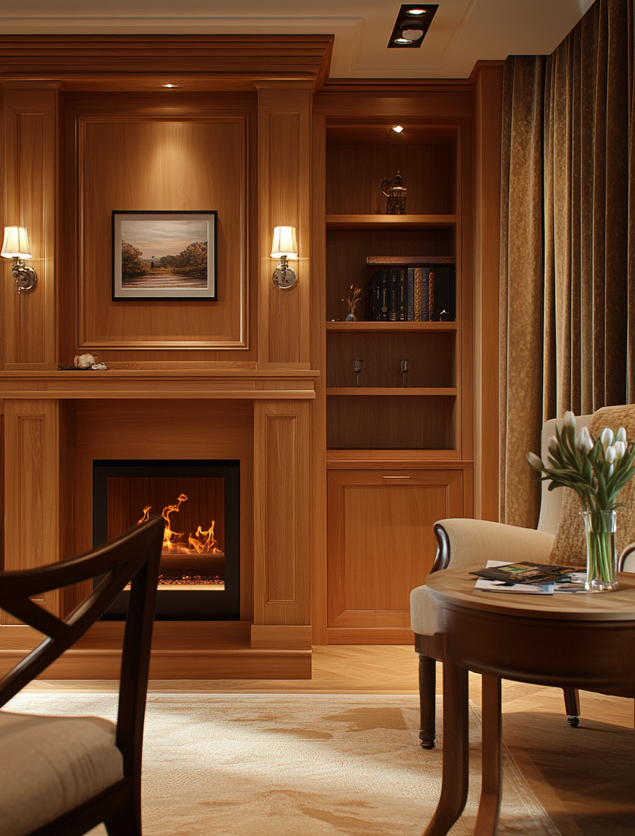    Как выбрать идеальный деревянный портал для электрокамина: советы по дизайну, материалам и уходу для уютного интерьера Kamin