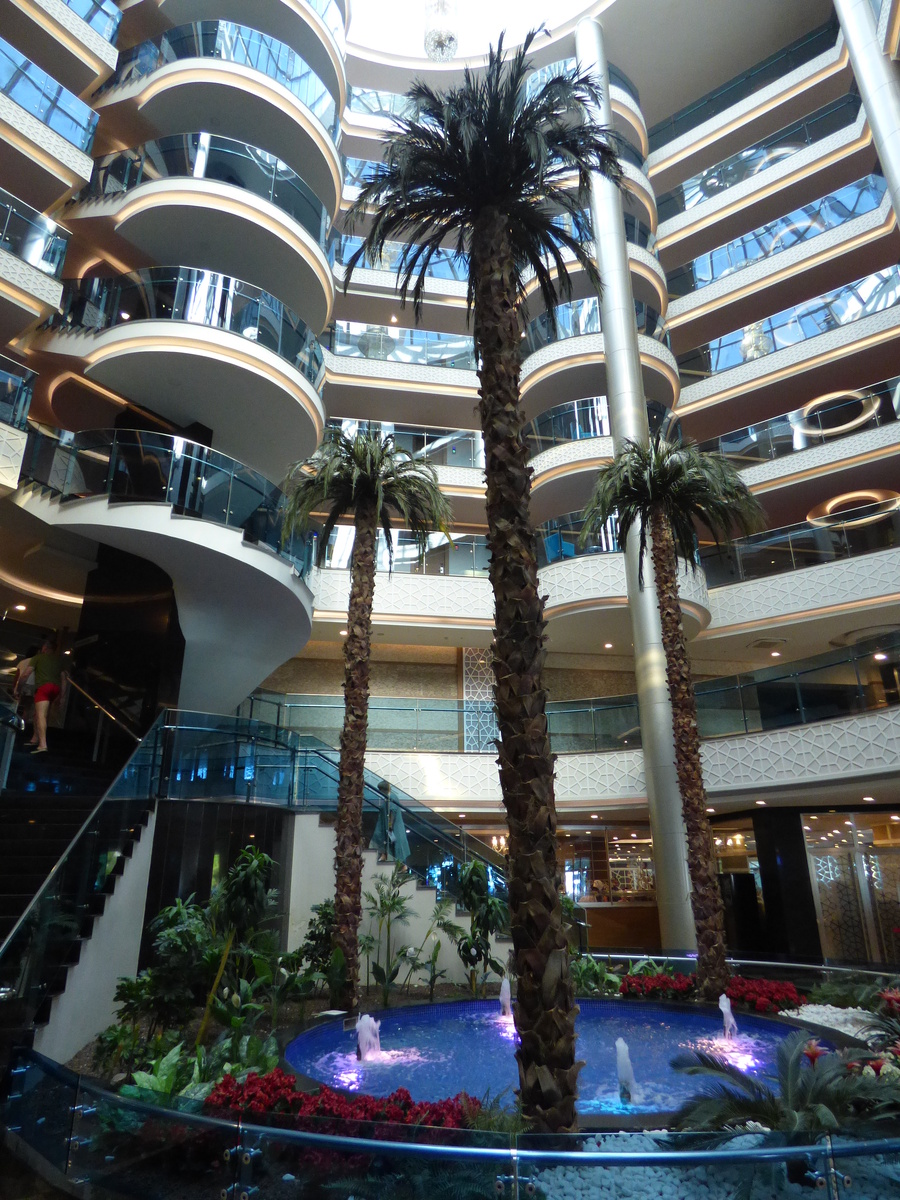 Turkey, Avsallar, Türkler, Lonicera Resort & Spa, view fro 4 elevators for 8 person, stairs & palms 