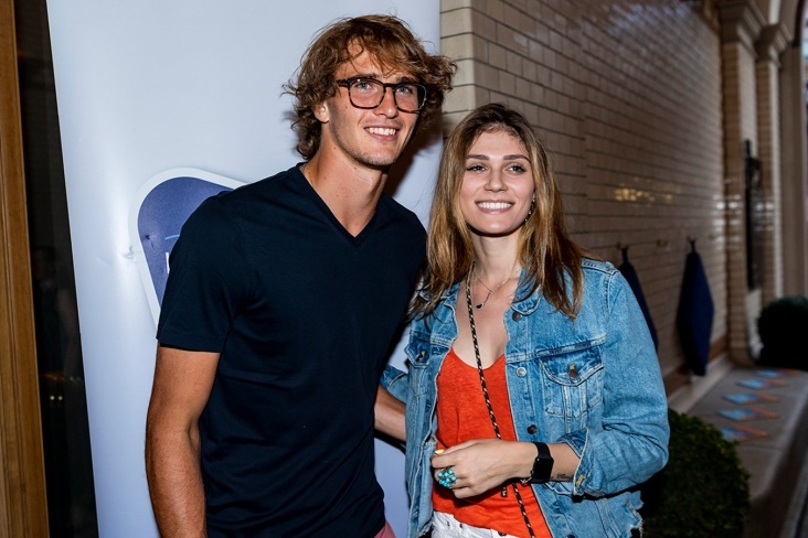 Зверев и Шарыпова, Фото: Alexander Scheuber/Getty Images