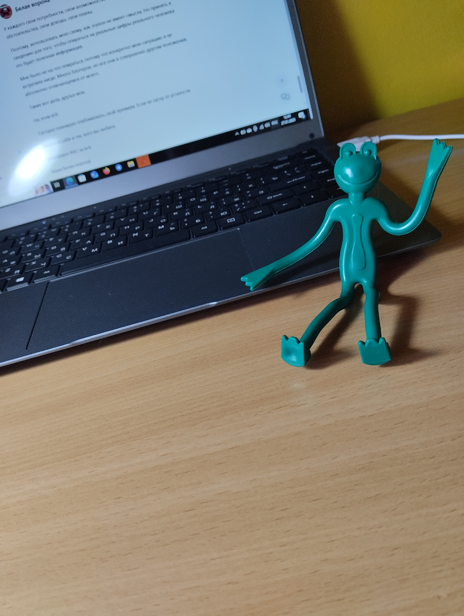 Сирота лягушонок вчера спасён. Теперь он живёт у нас. 