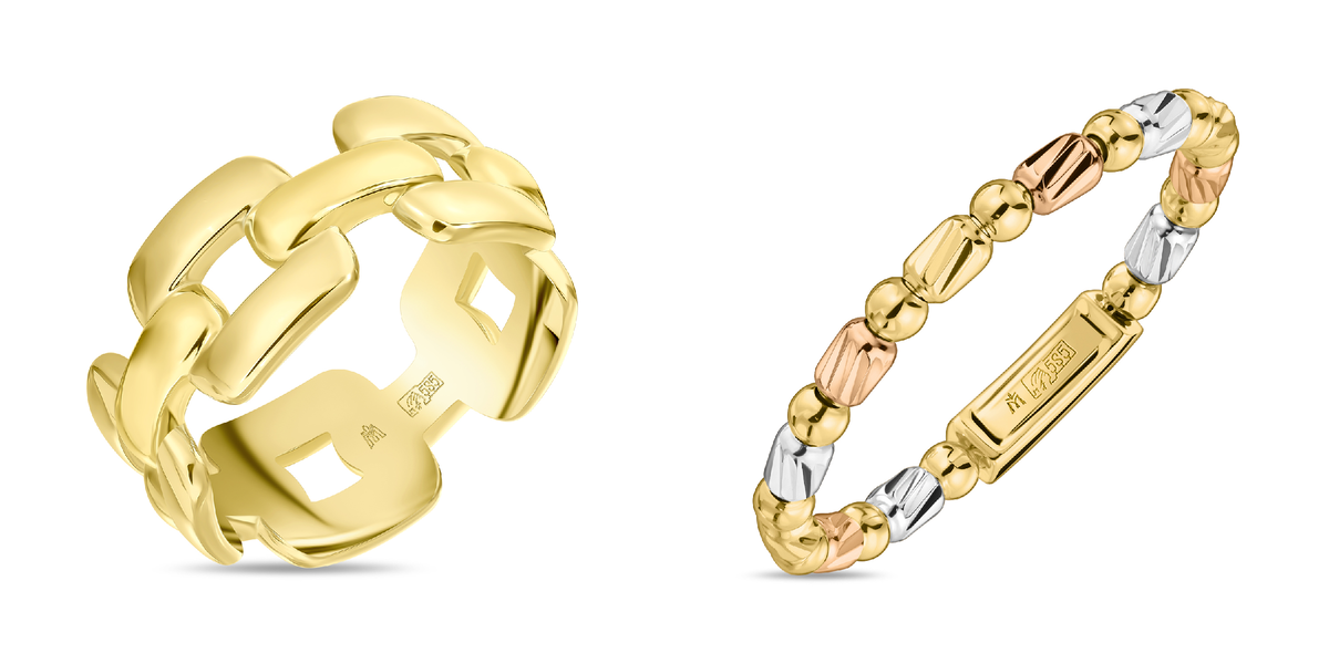 Кольца из коллекции Fashion Gold