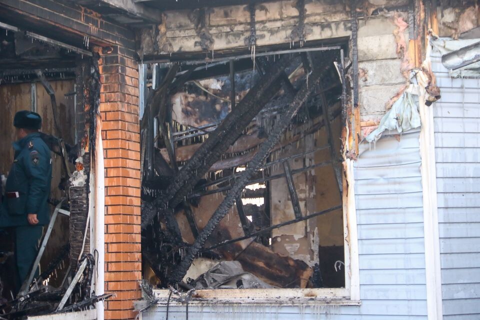    Последствия пожара в частном секторе на ул. Никитина. Источник: Виталий Барабаш/"Толк"