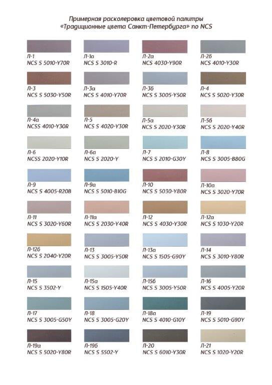 Традиционные цвета Санкт-Петербурга