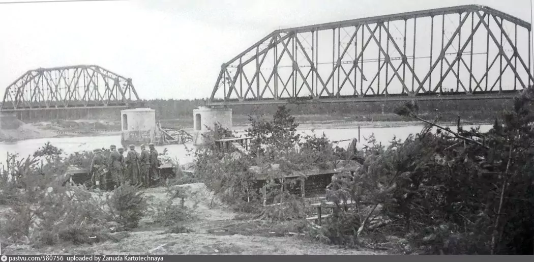 Взорван разводной пролет Кузьминского моста, 1941