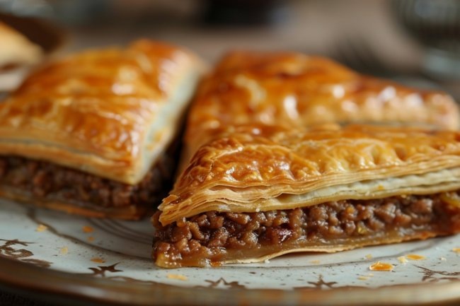    Печем из готового слоеного теста пирожки с фаршем. Рецепт не подведет даже новичков