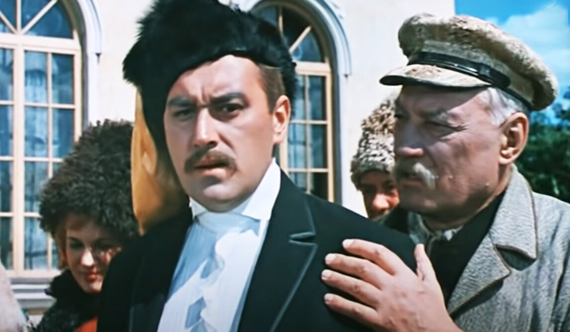 Кадр из советской комедии Тутышкина «Свадьба в Малиновке»