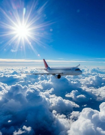 Внизу расстилался ковер из облаков