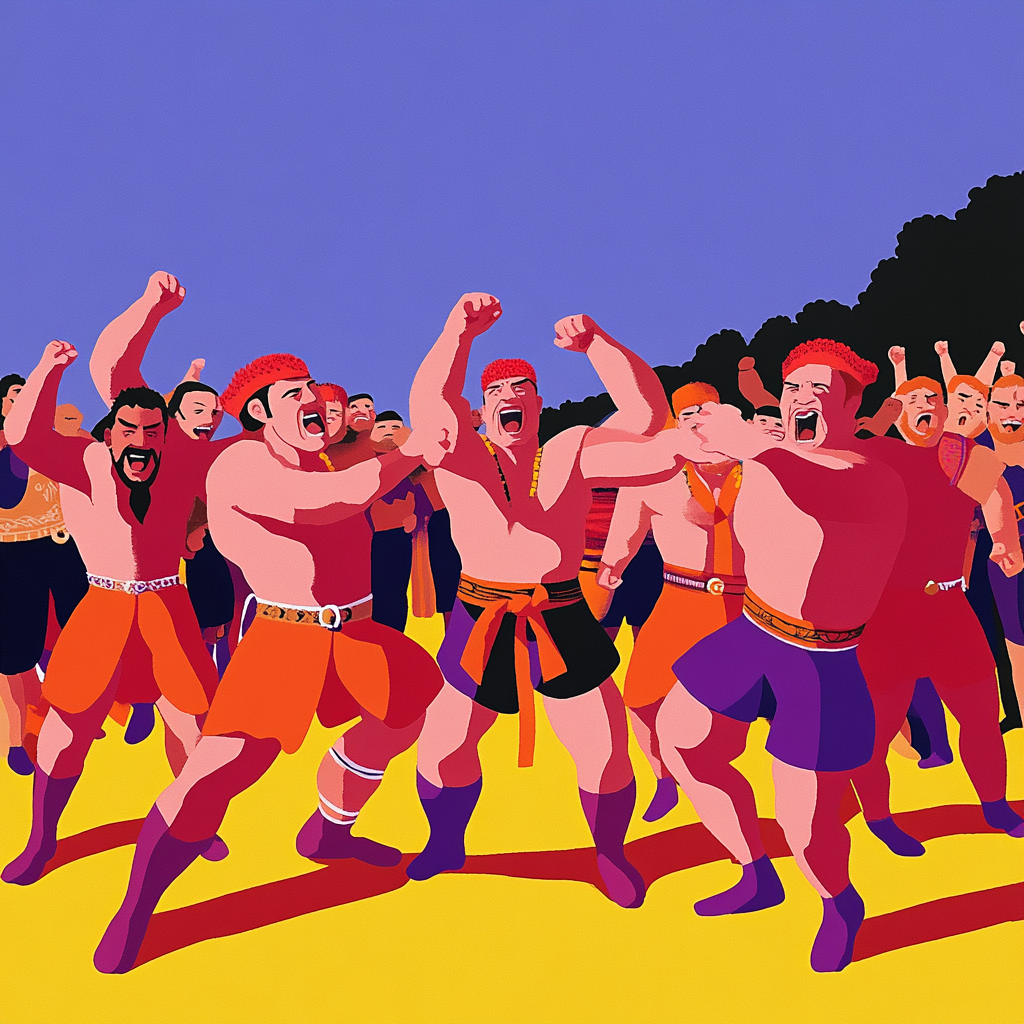 Татарская борьба на поясах корэш