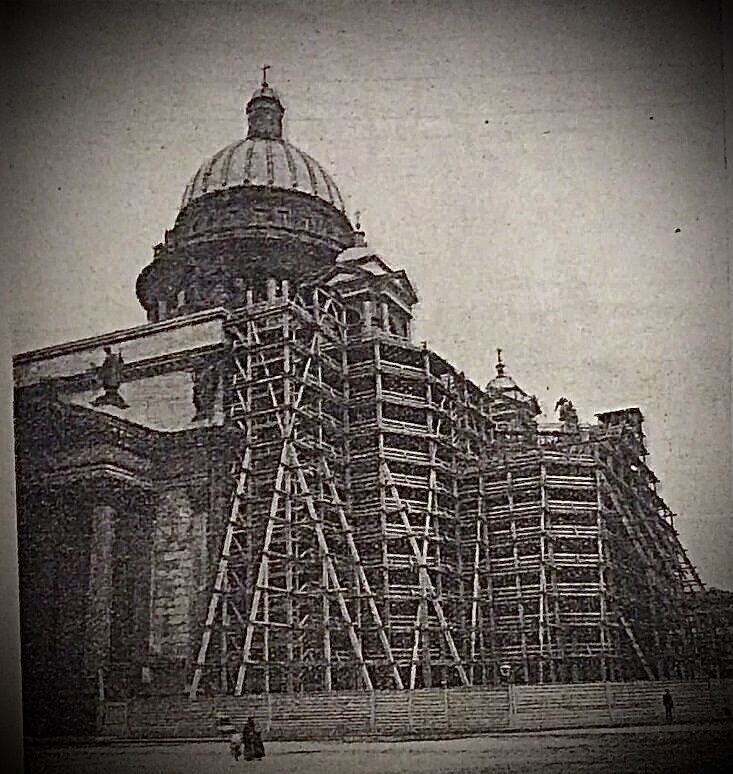 Исаакиевский собор в процессе строительства