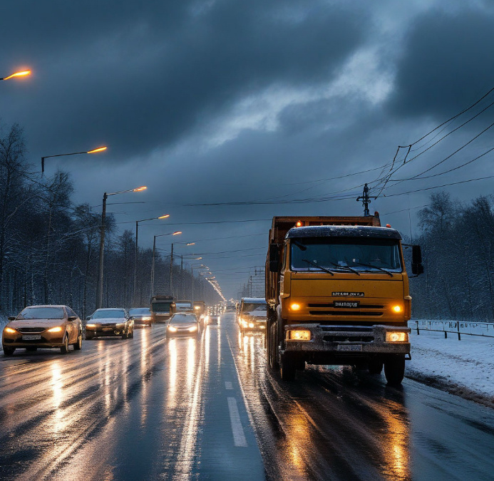 Ехал я как-то в наш офис зимним ранним темным утром. Загородная трасса состояла из пяти полос в одну сторону