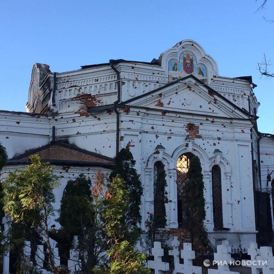 Николо-Васильевский монастырь, ежедневно обстреливаемый ВСУ. © РИА Новости / Михаил Кевхиев