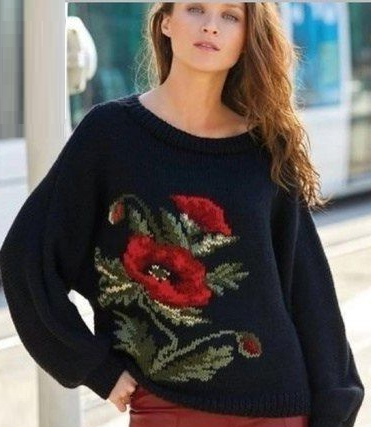 интарсия спицами со схемами