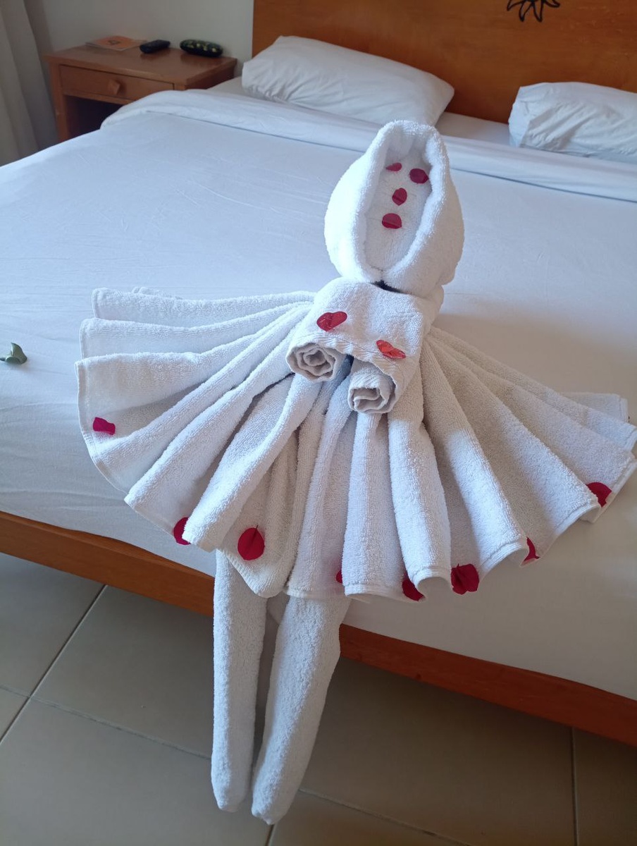 Вот такая "Наташа" ждала меня недавно в номере)) Фото из личного архива