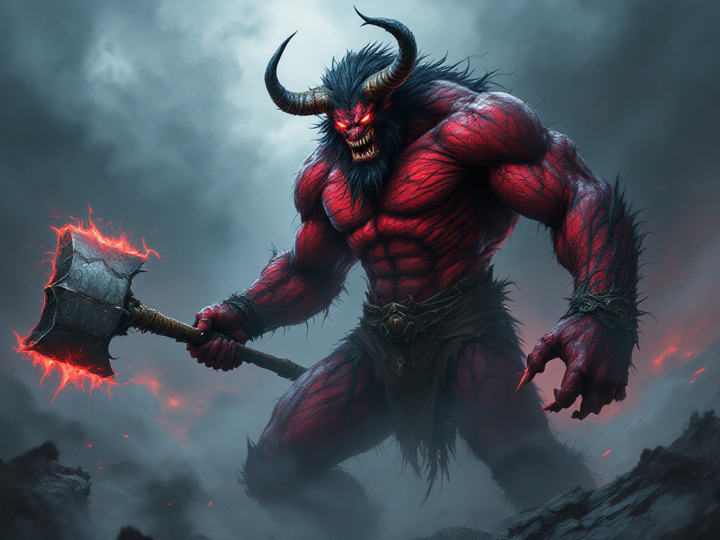 Демон Они с палицей карабо