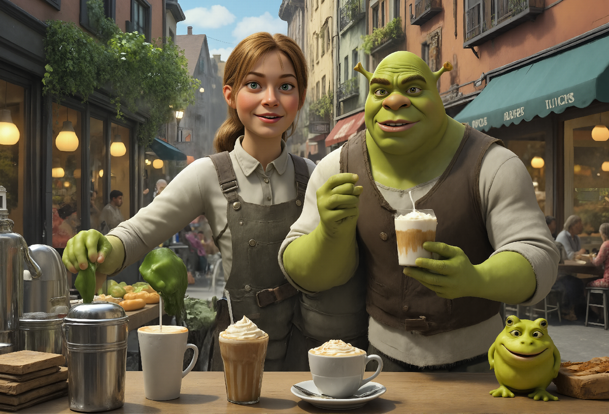 Шрек в городе: как он превратил задний двор в болото и заказал лягушачий смузи в кафе!