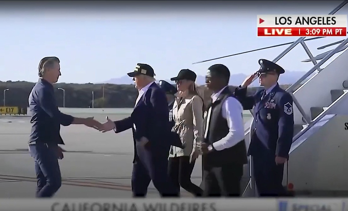 Трамп встречается с Гевином Ньюсомом в Лос-Анджелесе