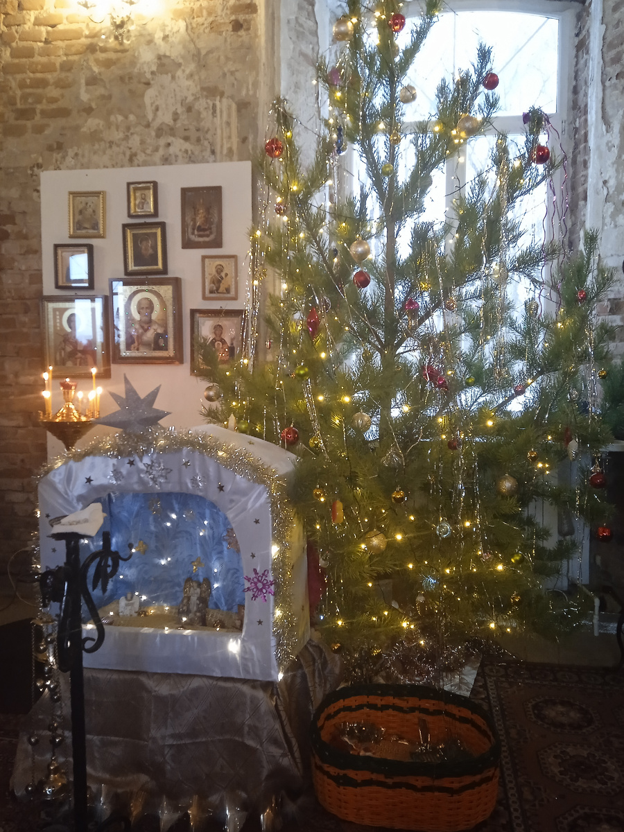 Рождество в храме Покрова Пресвятой Богородицы. Село Репец Задонского района.