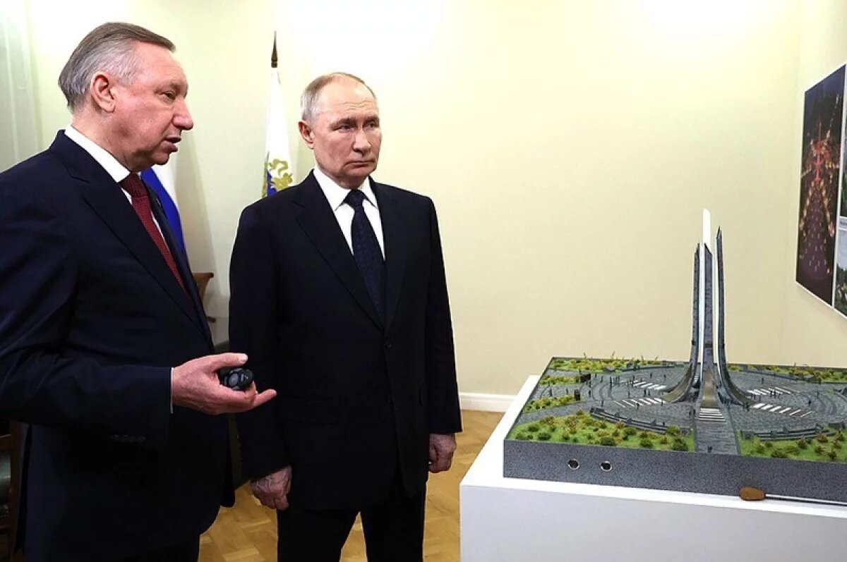    Александр Беглов и Владимир Путин.