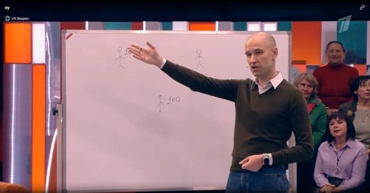 Данил рисует странные схемы и пытается оправдать свое предприятие