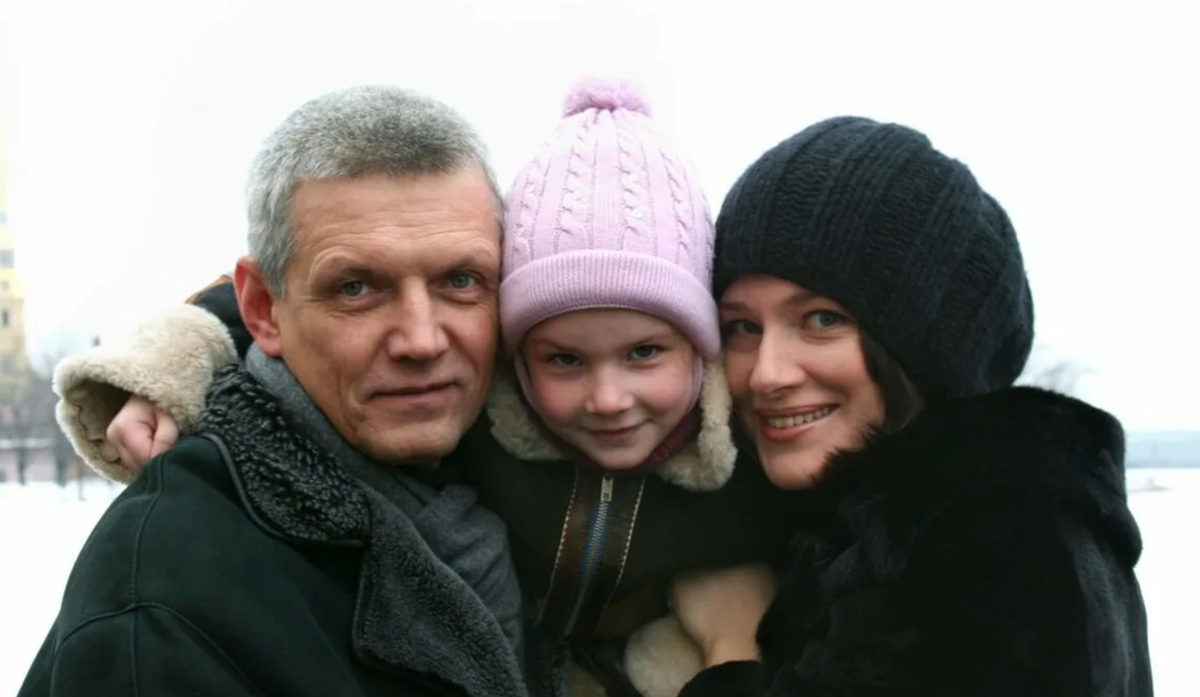 Александр Галибин, его дочка и третья жена Ирина