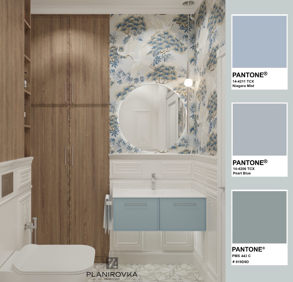 Голубые оттенки в интерьере